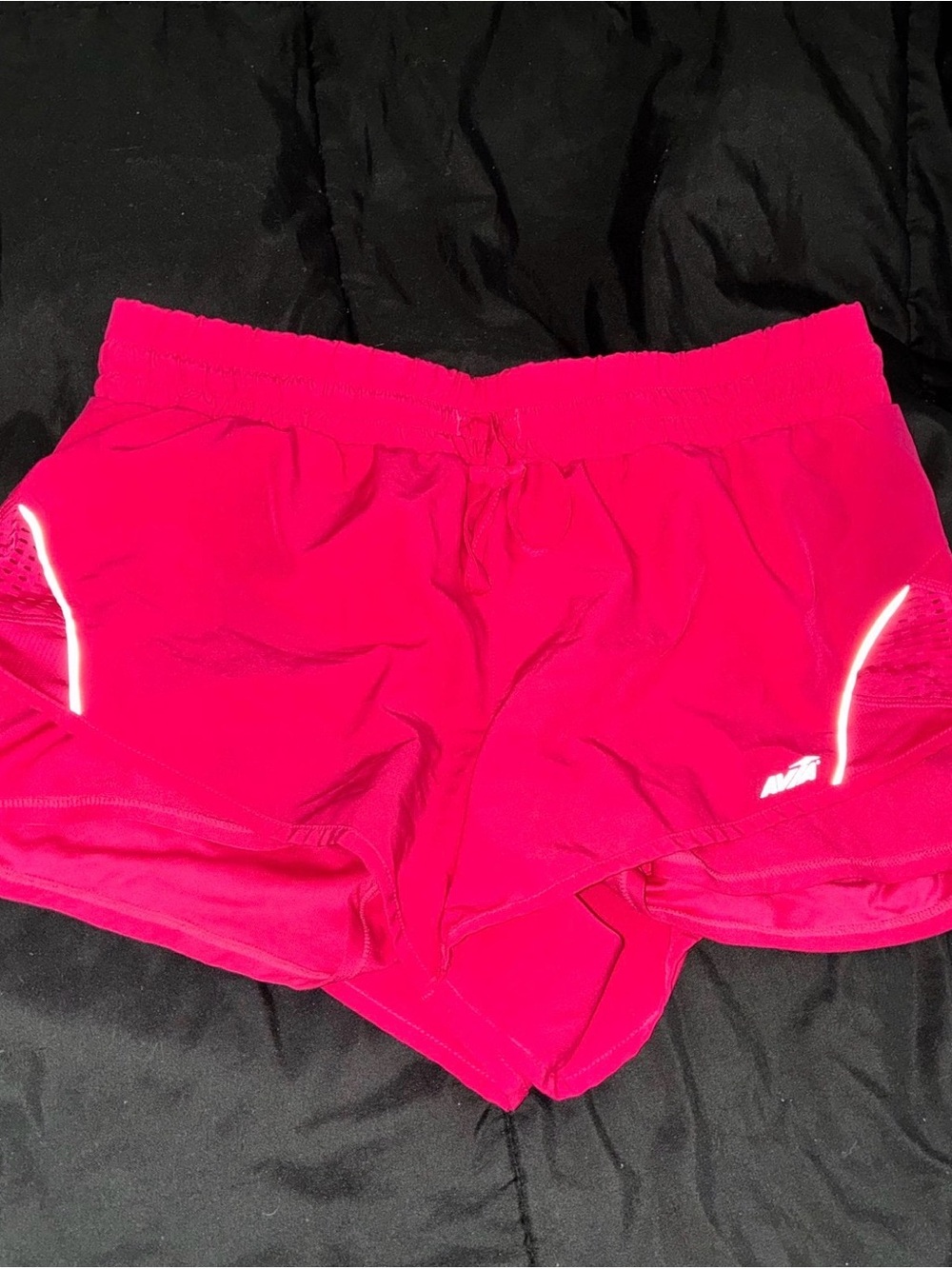 Avia Women's Neon Pink Athletic Shorts with Reflective Trim